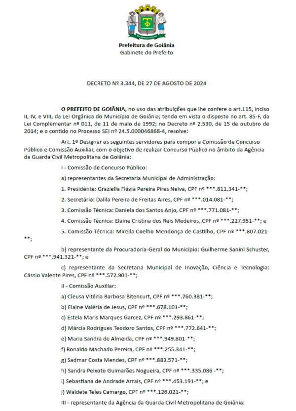 Concurso GCM Goiânia GO COMISSÃO FORMADA 1000 VAGAS Implacável